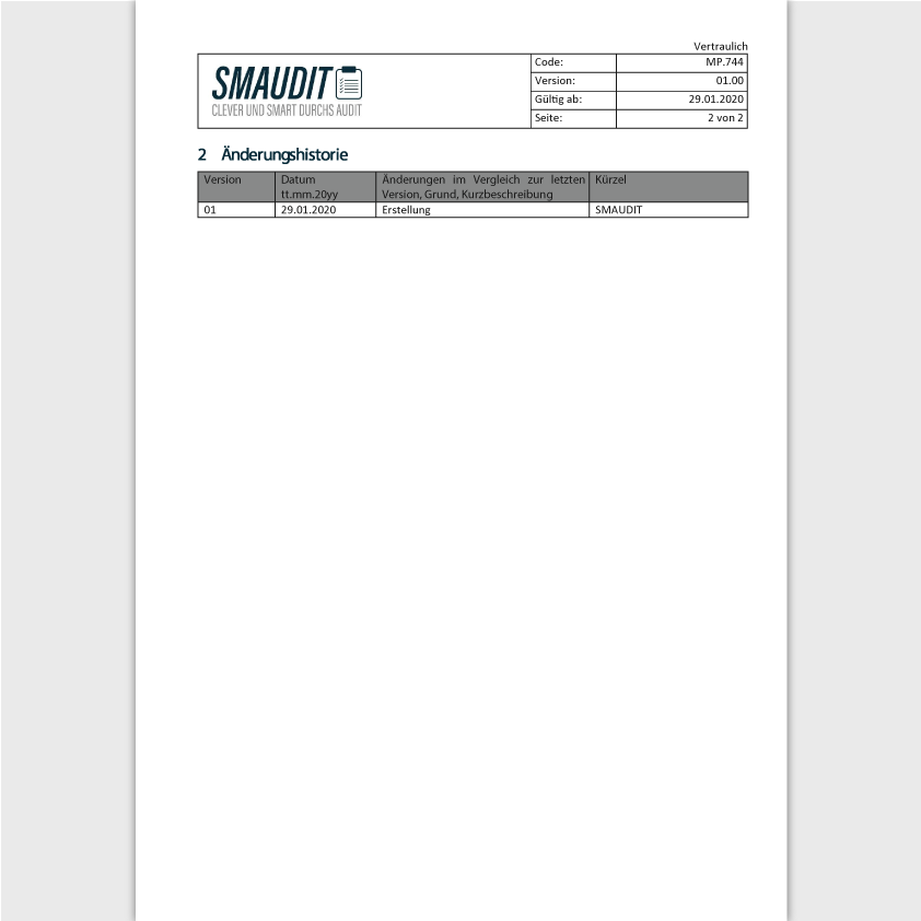 MP.744 - F&T Liste zugelassener Lieferanten - SMAUDIT - DIN EN ISO 13485