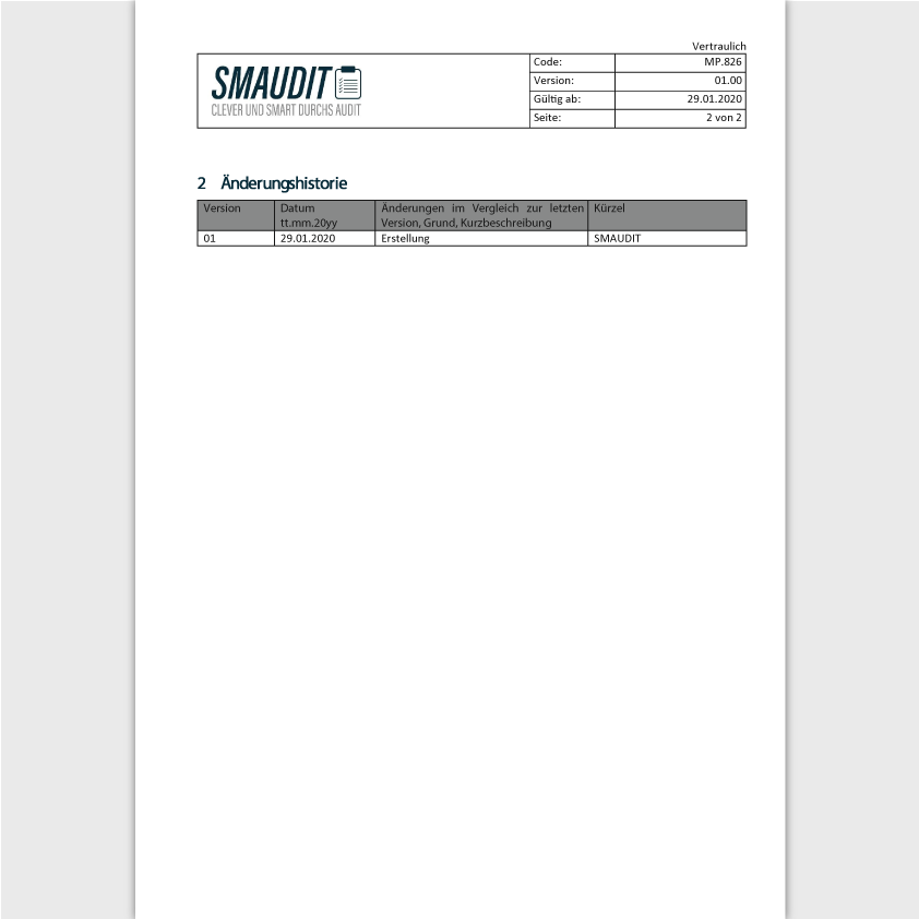 MP.826 - F&T Auditprogramm - SMAUDIT - DIN EN ISO 13485