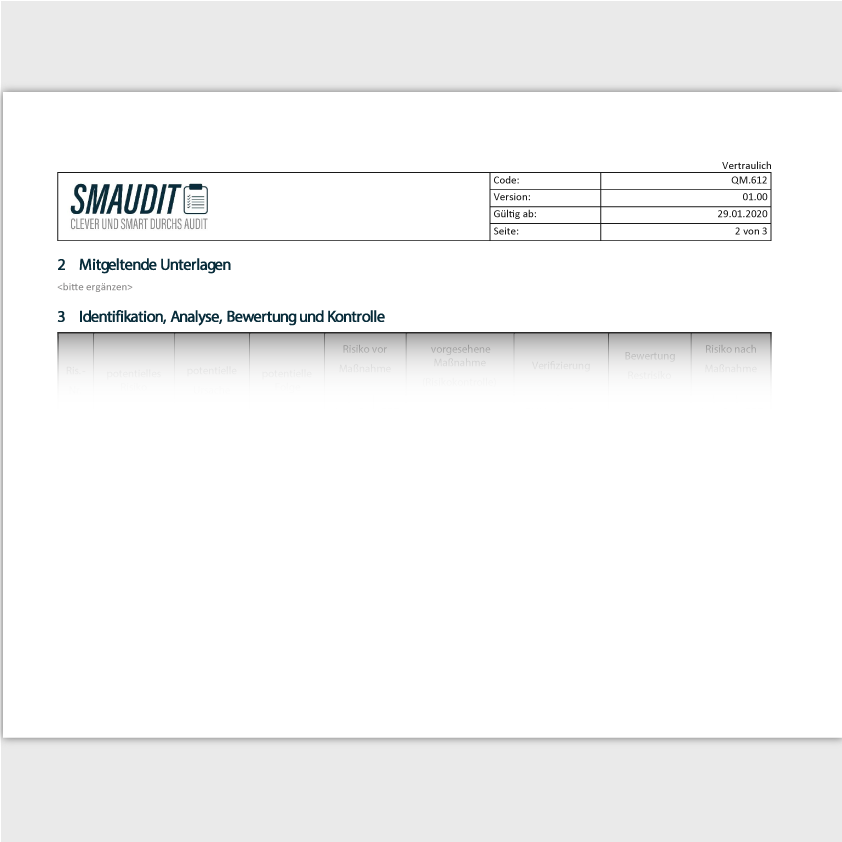 QM.612 - F&T Risikoanalyse - SMAUDIT - DIN EN ISO 9001