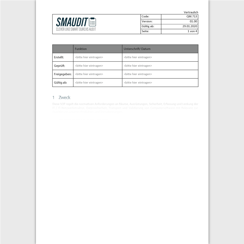 QM.713 - SOP Infrastruktur - SMAUDIT - DIN EN ISO 9001