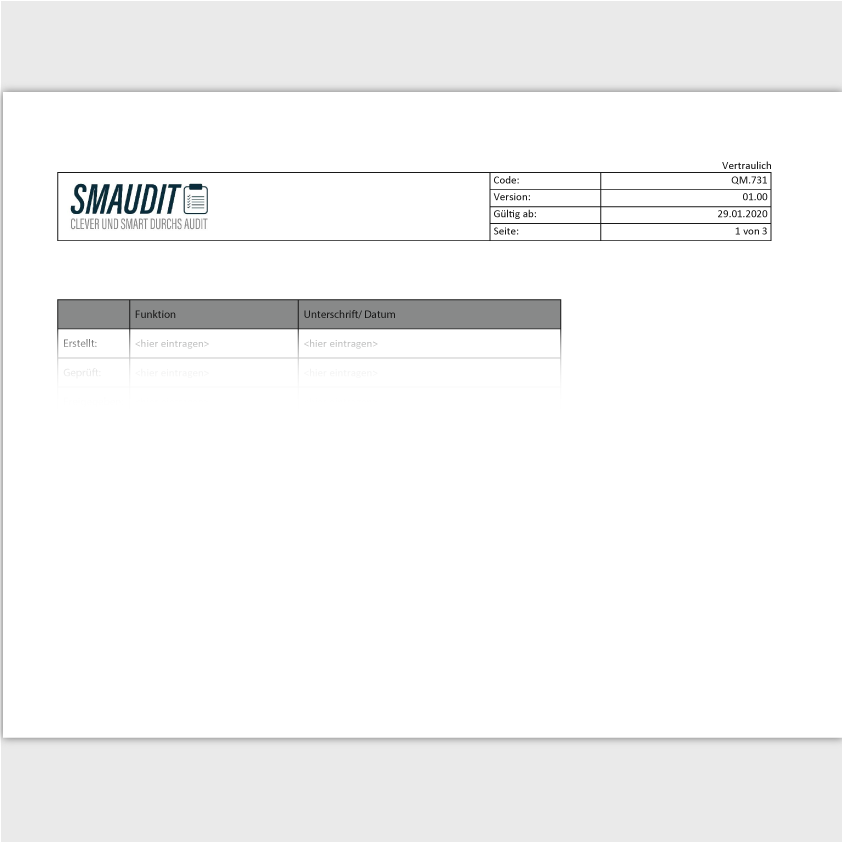 QM.731 - F&T Einarbeitungsplan - SMAUDIT - DIN EN ISO 9001