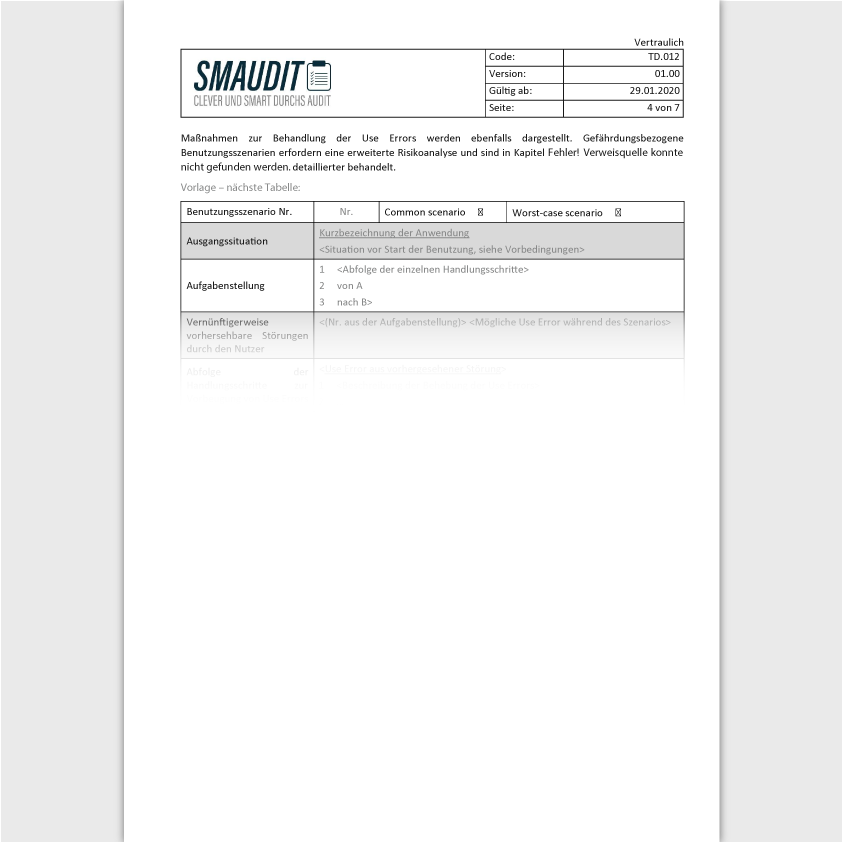 TD.012 - F&T Use Scenarios (Nutzerszenarien) - SMAUDIT - Technische Dokumentation