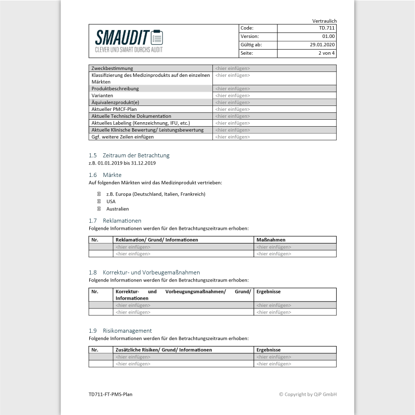 TD.711 - F&T PMS Plan - SMAUDIT - Technische Dokumentation